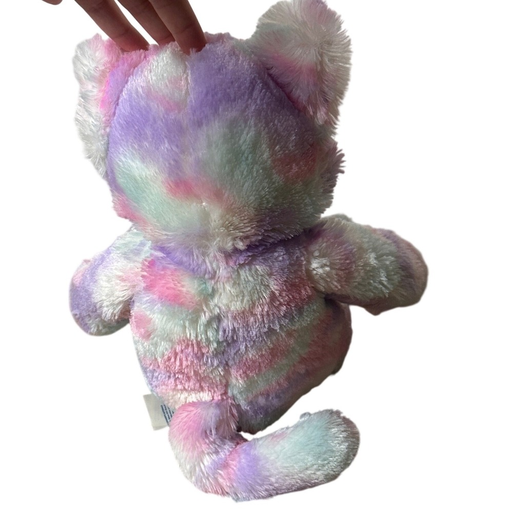 Build-A-Bear Workshop Pastel Swirl Kitty Cat Pink Purple Mint Plush 2022 DH0022 - Picture 2 of 6